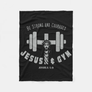 Jesus und Gym Christliches Training Weisheitskraft Fleecedecke