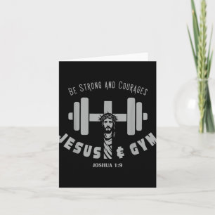 Jesus und Gym Christliches Training Weisheitskraft Karte