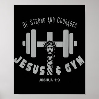 Jesus und Gym Christliches Training Weisheitskraft Poster