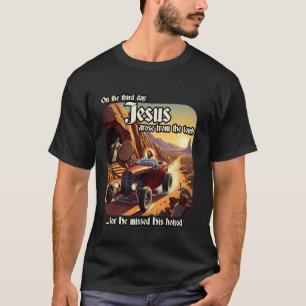 Jesus und Hotrod,Frohe Ostern für US-Autofans,Aufe T-Shirt