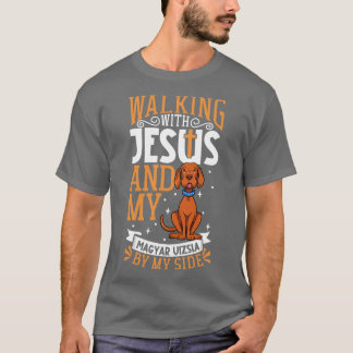 Jesus und Hund Magyar Vizsla T-Shirt