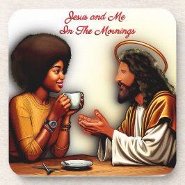 Jesus und ich morgens getränkeuntersetzer