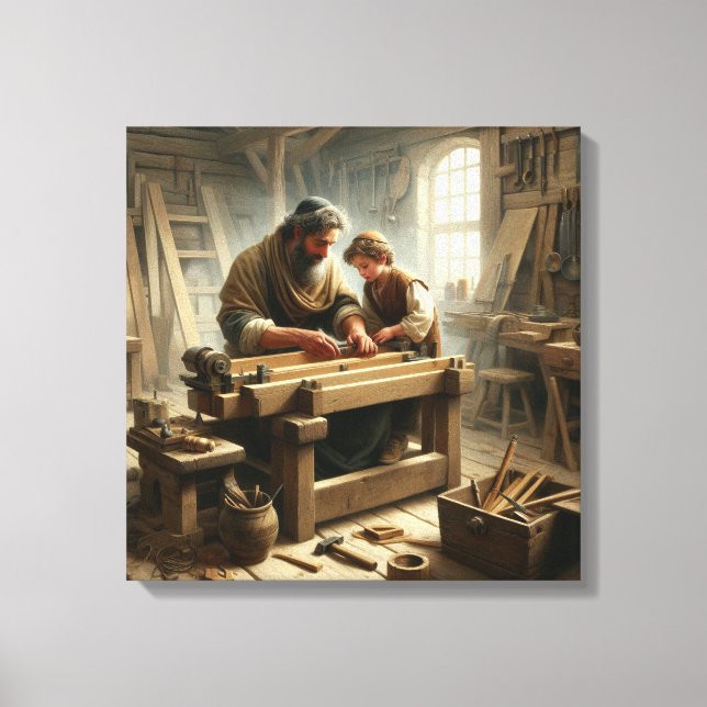 Jesus und Joseph 1 Leinwanddruck (Vorderseite)