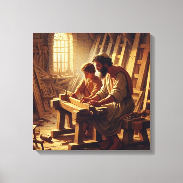 Jesus und Joseph 2 Leinwanddruck (Vorderseite)