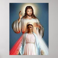 Jesus und Jungfrau Mary Poster Paper