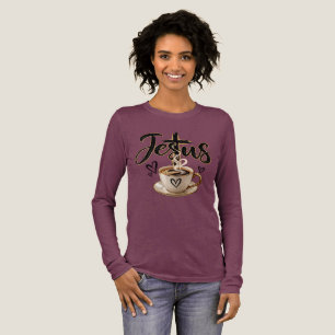 Jesus- und Kaffeeliebhaber Tri-Blend Shirt