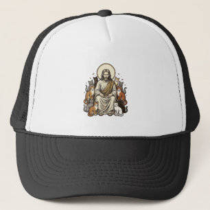Jesus und Katzen Vintage Truckerkappe