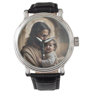 Jesus und Kind Armbanduhr