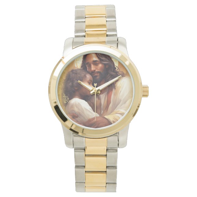 Jesus und Kind Armbanduhr (Vorderseite)