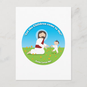 Jesus und Kind Postkarte