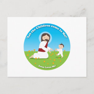 Jesus und Kind Postkarte