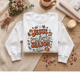 Jesus und Kürbissaison. Erntedankfest  Sweatshirt