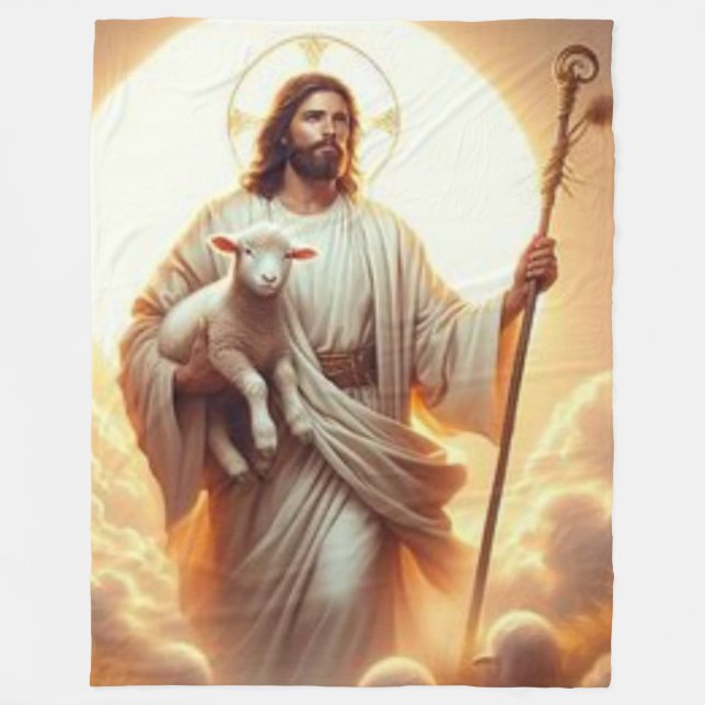 JESUS und LAMB 2 Fleecedecke (Vorderseite)