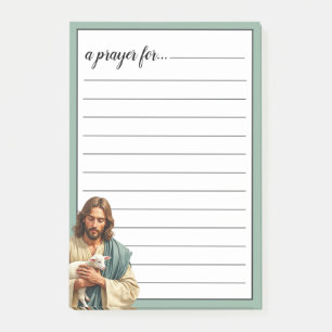 Jesus und Lamm Gebetsraum im Krieg Post-it Klebezettel