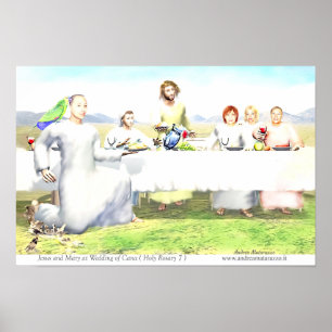 Jesus und Maria bei der Hochzeit zu Kana Poster
