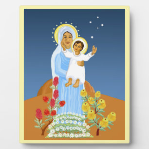 Jesus und Maria in Australien Fotoplatte