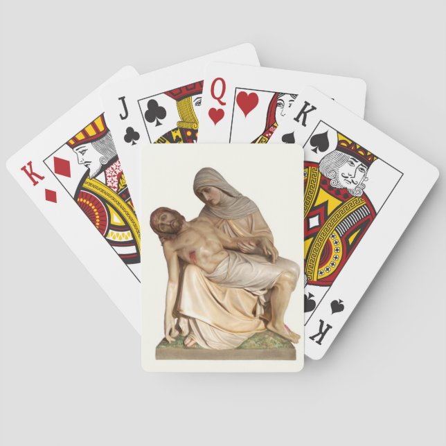 Jesus und Maria spielen Karten Spielkarten (Rückseite)
