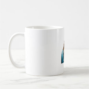 Jesus und Moo Deng Ein heiliger Moment Spielvolle Kaffeetasse