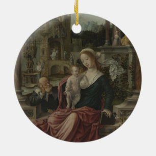 Jesus und Mutter Mary Stillen Keramikornament