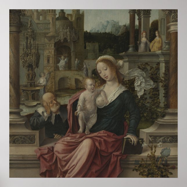 Jesus und Mutter Mary Stillen Poster (Vorne)