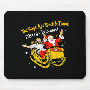 Jesus und Santa Claus Weihnachten Xmas Stadt Ous S Mousepad