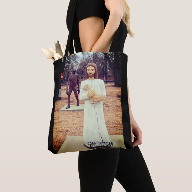 Jesus und Sasquatch Tasche (Von Nahem)