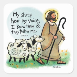 Jesus und Sheep Stickers