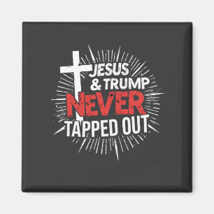 Jesus und Trump haben nie Gestochen Magnet