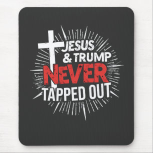 Jesus und Trump haben nie Gestochen Mousepad