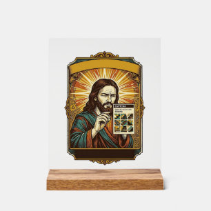 Jesus unscharfe Treppe Captcha-Test Tech-Sicherhei Acrylschild