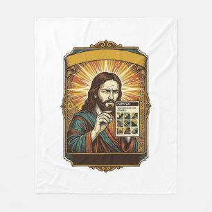 Jesus unscharfe Treppe Captcha-Test Tech-Sicherhei Fleecedecke