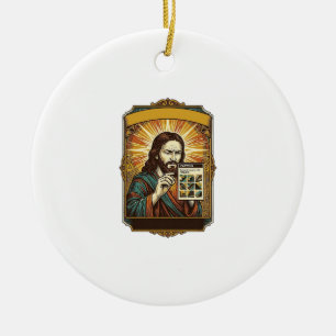 Jesus unscharfe Treppe Captcha-Test Tech-Sicherhei Keramik Ornament