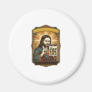 Jesus unscharfe Treppe Captcha-Test Tech-Sicherhei Magnet