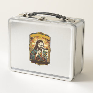 Jesus unscharfe Treppe Captcha-Test Tech-Sicherhei Metall Brotdose