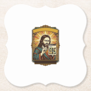 Jesus unscharfe Treppe Captcha-Test Tech-Sicherhei Untersetzer
