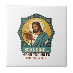 Jesus unscharfer QR-Code wird nicht scannen Menü T Fliese
