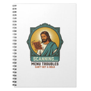 Jesus unscharfer QR-Code wird nicht scannen Menü T Notizblock