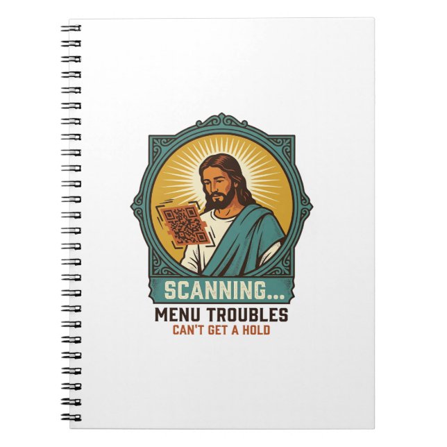 Jesus unscharfer QR-Code wird nicht scannen Menü T Notizblock (Vorderseite)