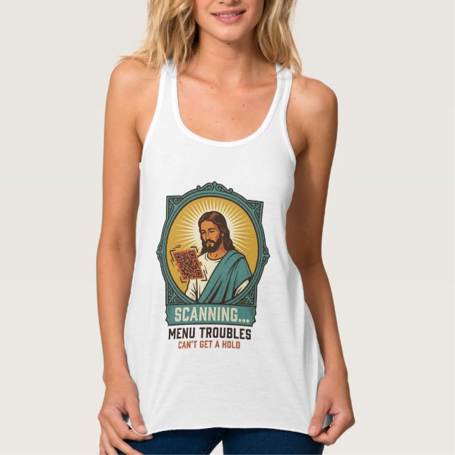 Jesus unscharfer QR-Code wird nicht scannen Menü T Tank Top (Vorderseite)