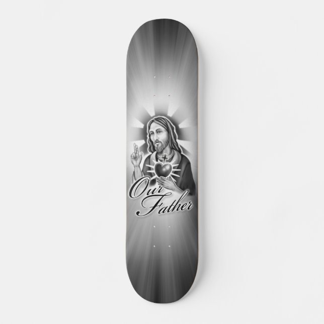 Jesus unser Vater-Entwurf Skateboard (Vorderseite)