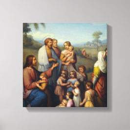 Jesus unter den Kindern Religiöse Leinwanddruck