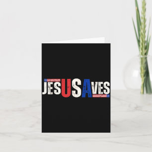 Jesus USA rettet patriotische christliche amerikan Karte