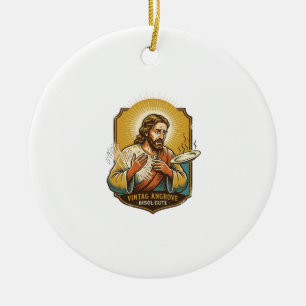 Jesus verbrannte Finger beim Herausnehmen des Tell Keramik Ornament