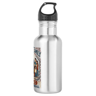 Jesus-Verschmelzungsfamilie-Stieffamilie-Shirt Chr Edelstahlflasche