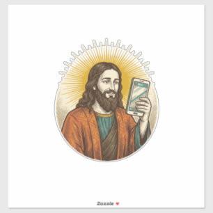 Jesus versehentlich Video anstatt Foto Kamera Fai Aufkleber