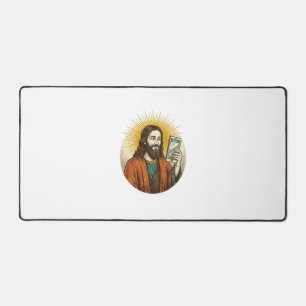 Jesus versehentlich Video anstatt Foto Kamera Fai Schreibtischunterlage