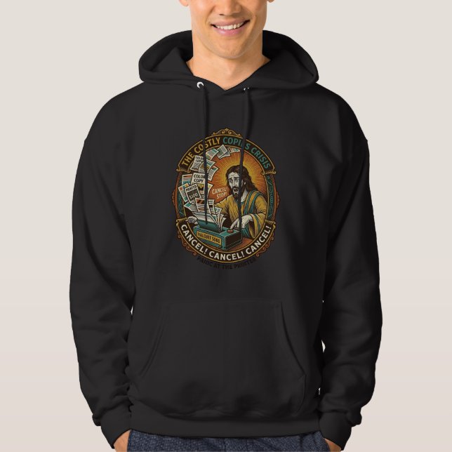 Jesus versehentlicher 100 Farbdrucke Druckerfehler Hoodie (Vorderseite)