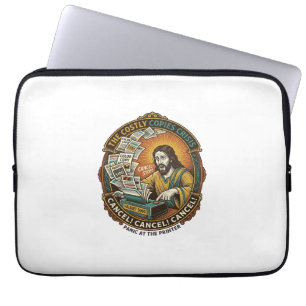 Jesus versehentlicher 100 Farbdrucke Druckerfehler Laptopschutzhülle