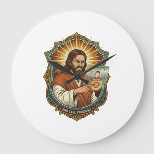 Jesus versehentlicher Videoanruf wählt Social Medi Große Wanduhr
