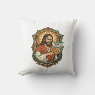Jesus versehentlicher Videoanruf wählt Social Medi Kissen